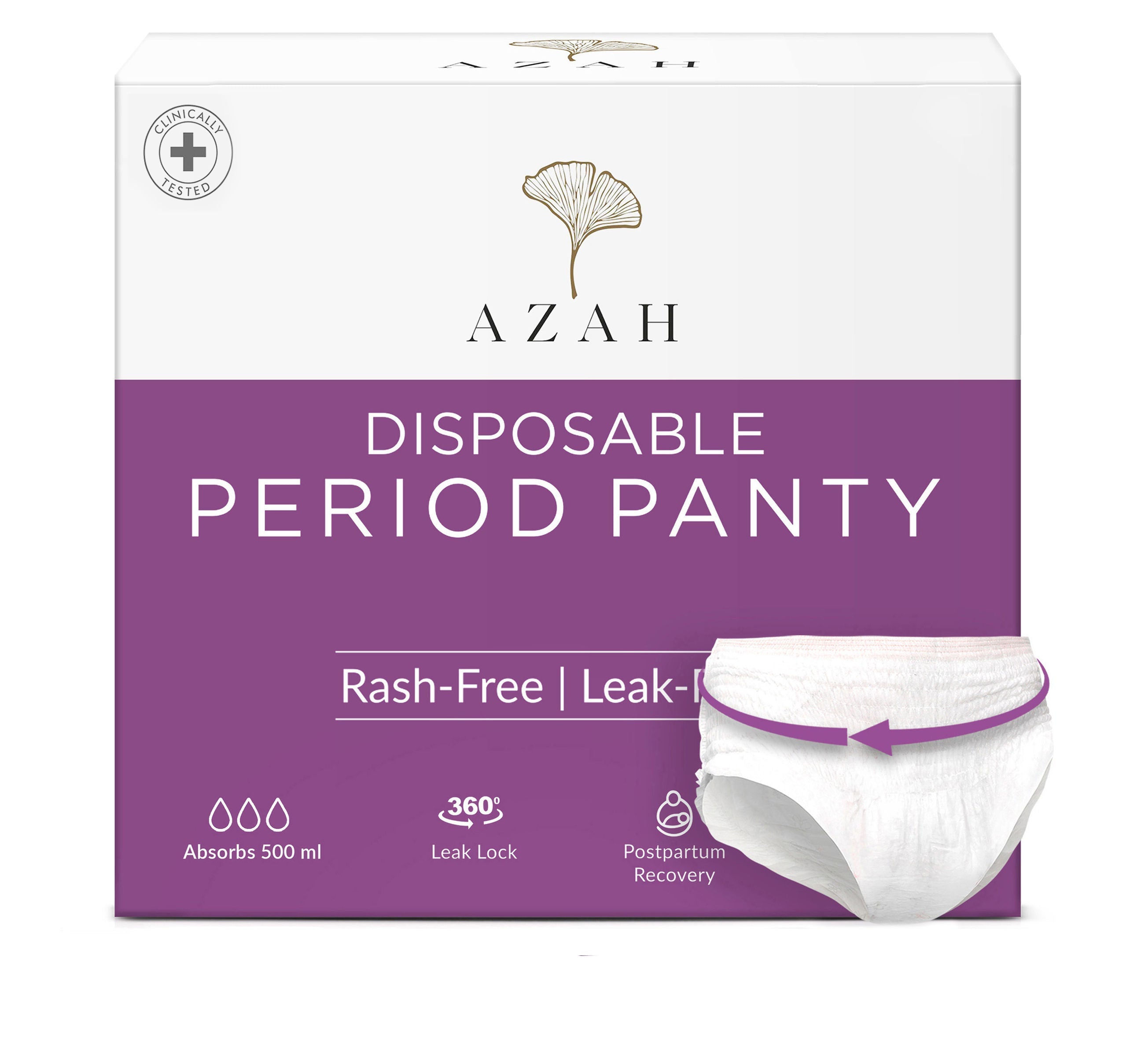 Azah XXXL Night Sanitary Pads For Women, Extra Large Night Pads , 3x More Leakproof - Box of 8