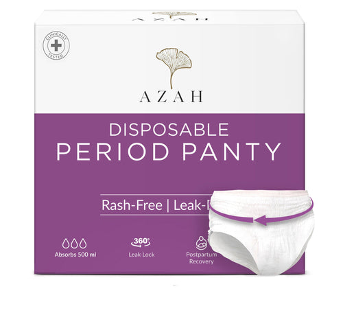 Azah XXXL Night Sanitary Pads For Women, Extra Large Night Pads , 3x More Leakproof - Box of 8