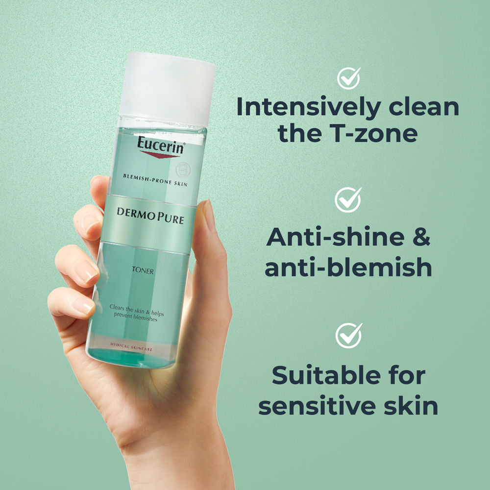 Eucerin DermoPurifyer Oil Control Facial Toner With Lactic Acidfor Blemish & Acne-Prone Skin