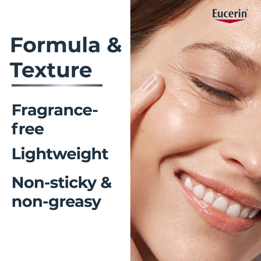Eucerin Hyaluron-Filler Eye Cream SPF 15 with Hyaluronic Acid & Glycerin, 3X Effect – Reduces Fine Lines & Puffiness