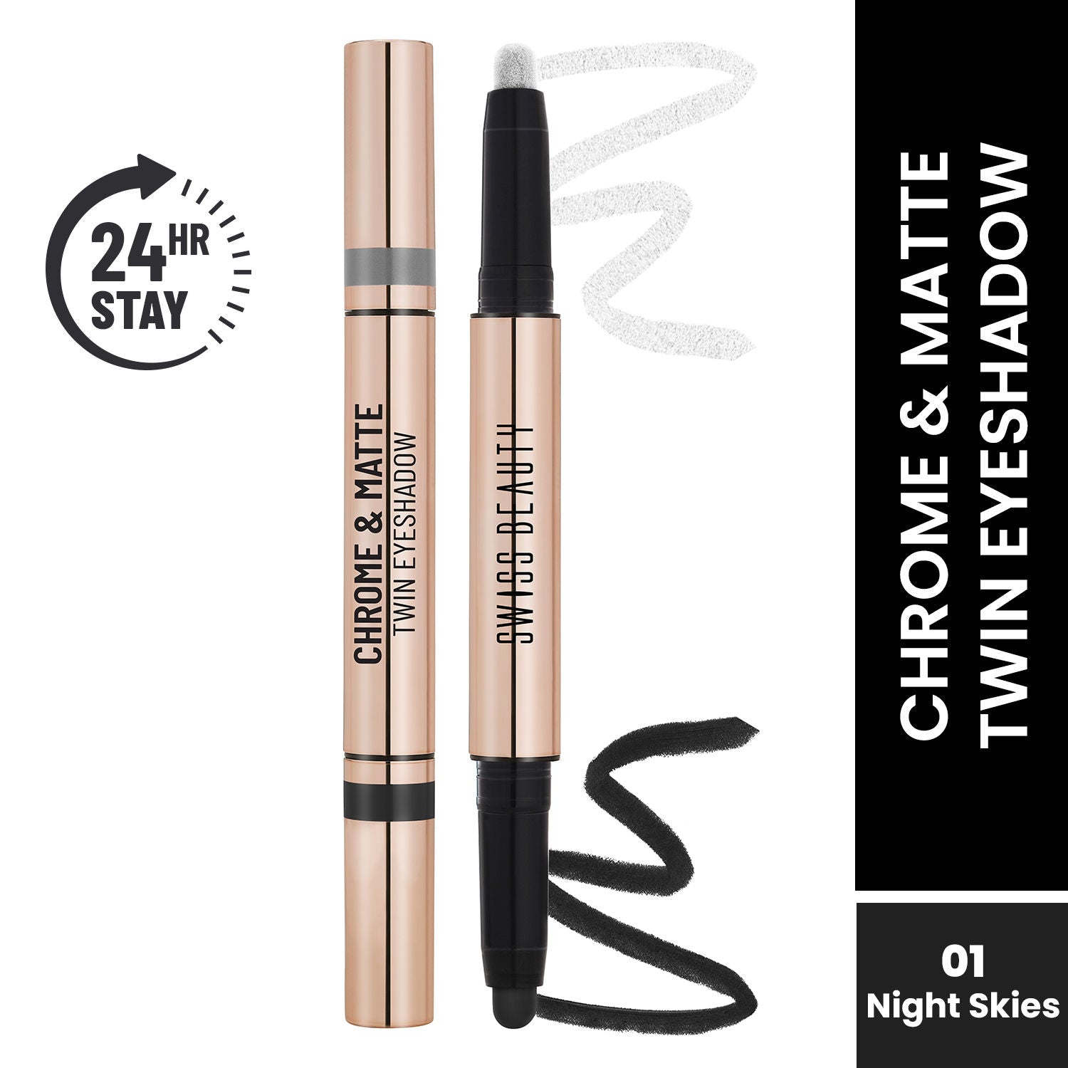 Swiss Beauty Chrome & Matte Twin Eyeshadow