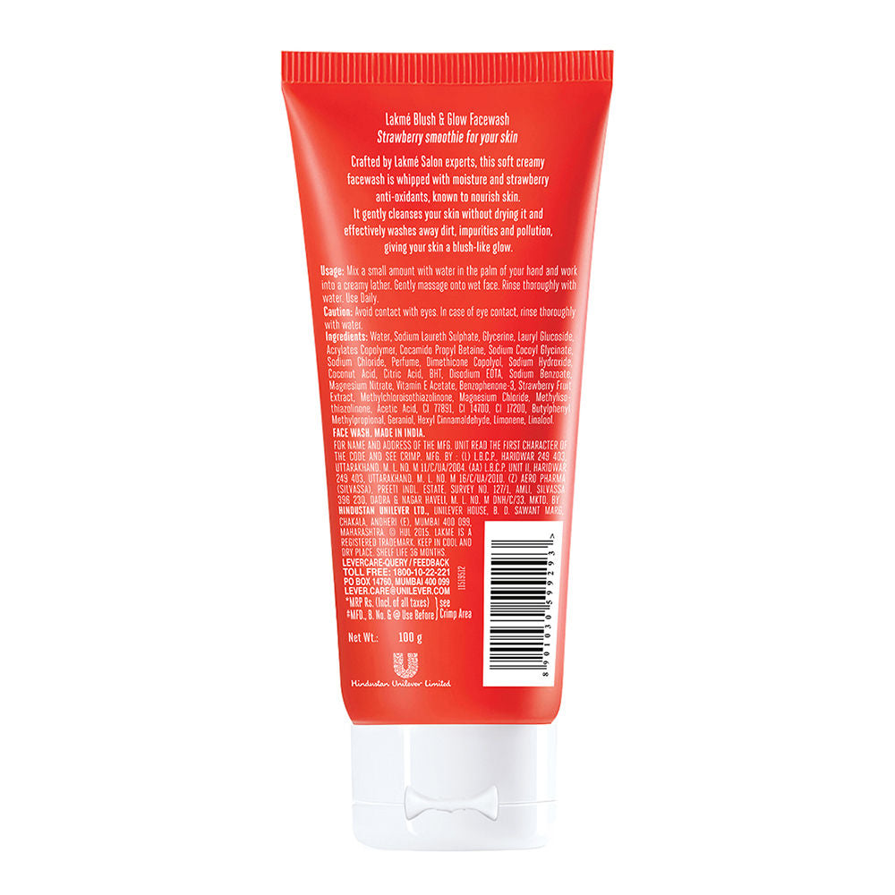 Lakme Blush & Glow Strawberry Creme Face Wash