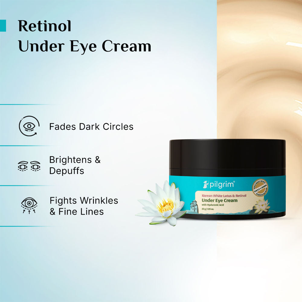 Pilgrim Retinol Under Eye Cream with Vitamin C & Hyaluronic Acid