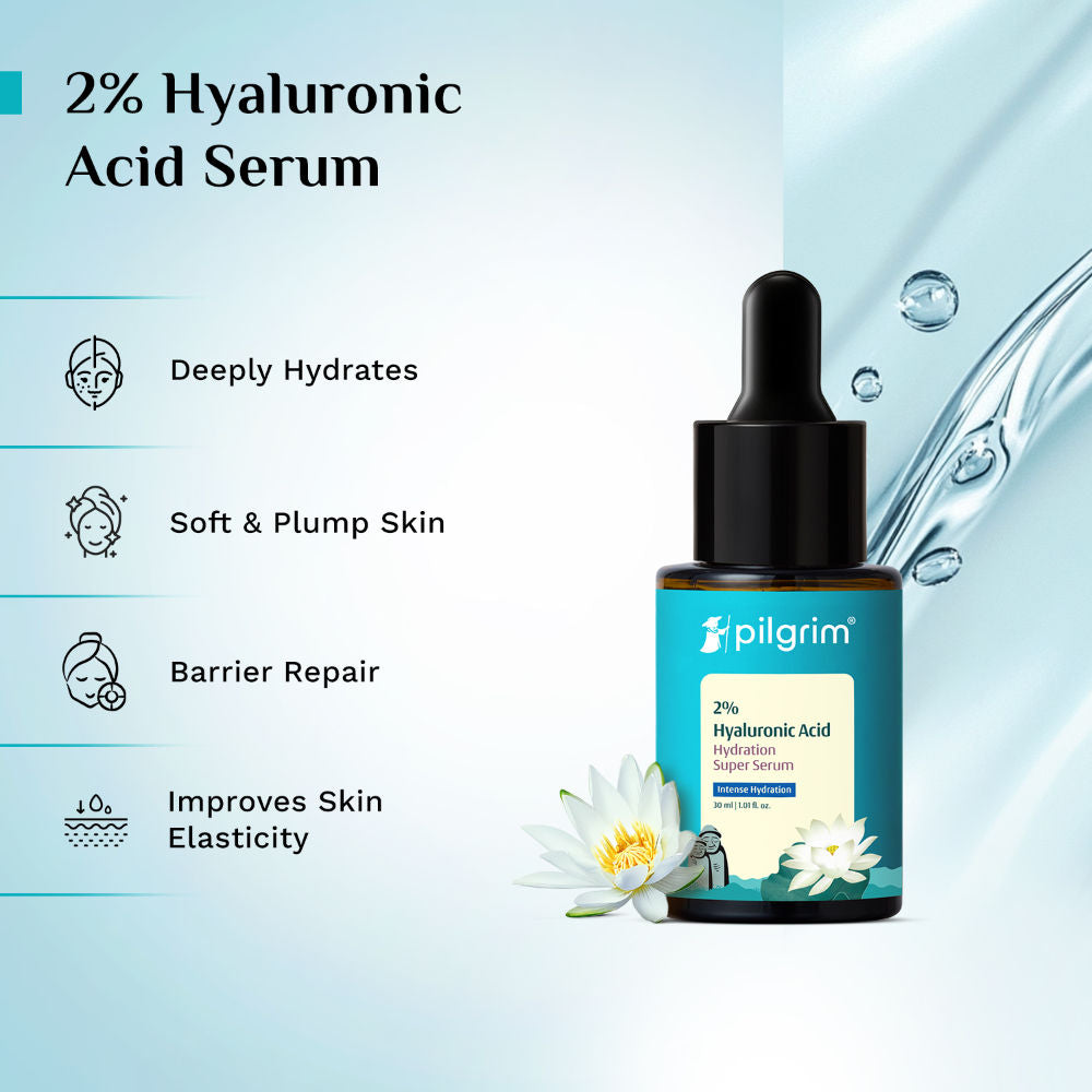 Pilgrim 2% Hyaluronic Acid Hydration Super Serum for Glowing Face