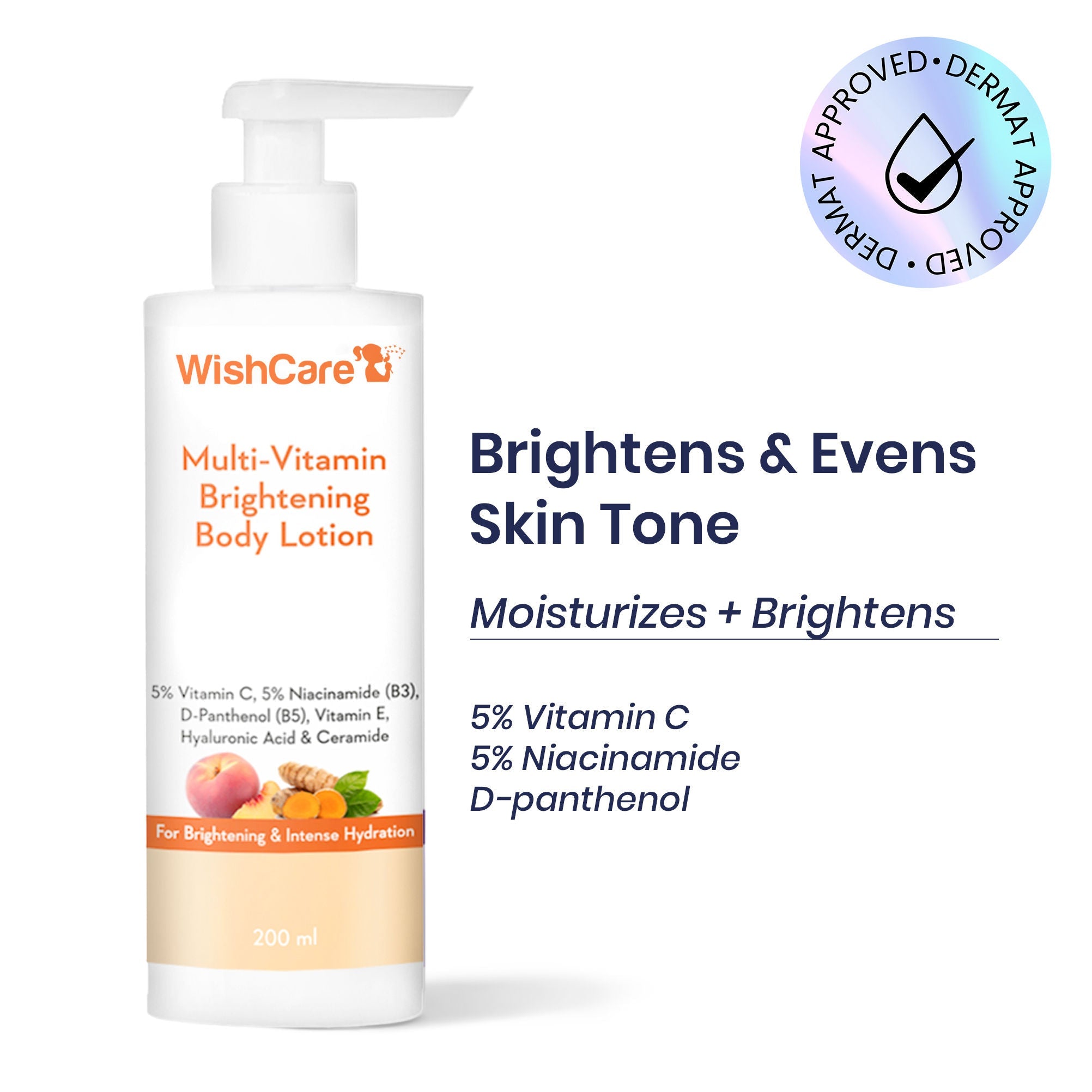 WishCare Multi-Vitamin Brightening Body Lotion for Glowing Skin-Reduces Pigmentation & Dark Spots