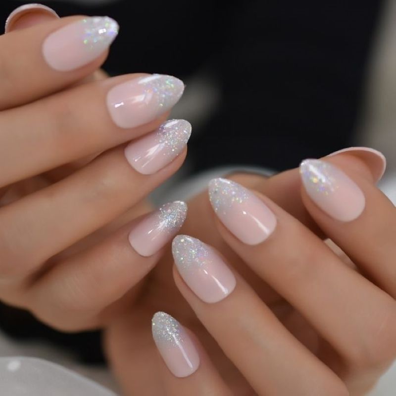 Pep Nails Ballerina Super Natural Smooth Glitter Press On Nails