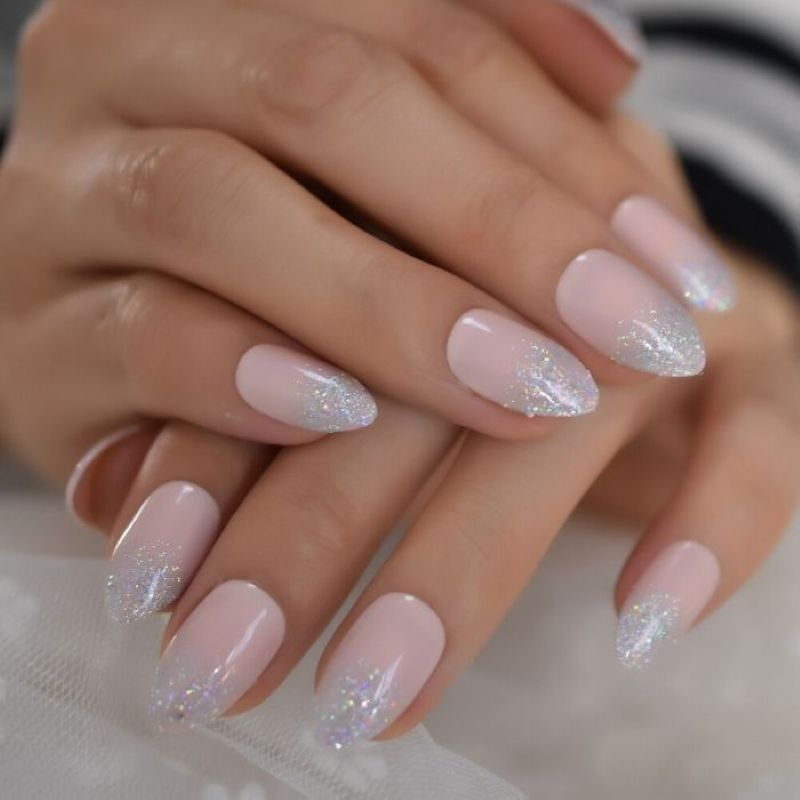 Pep Nails Ballerina Super Natural Smooth Glitter Press On Nails