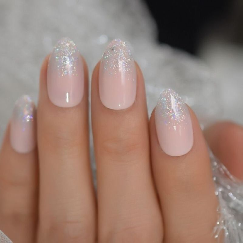 Pep Nails Ballerina Super Natural Smooth Glitter Press On Nails
