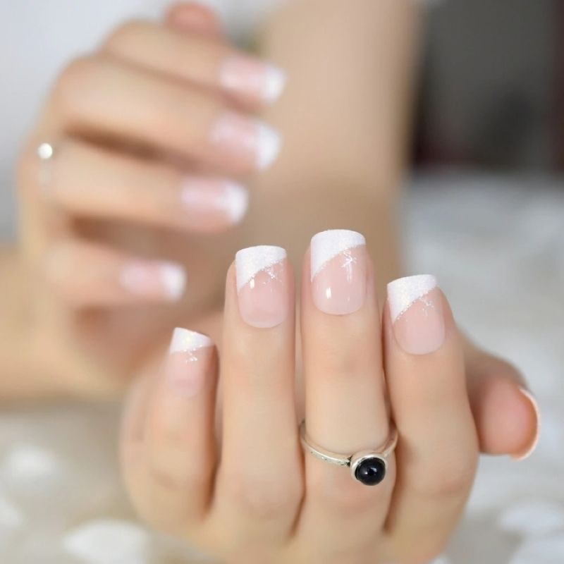 Pep Nails Snow Drop Natural Glitter Press On Nails