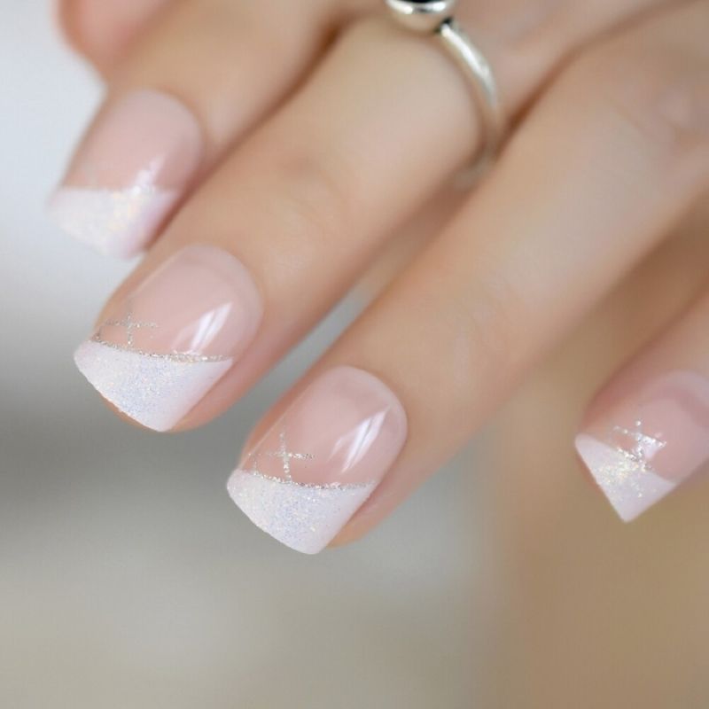 Pep Nails Snow Drop Natural Glitter Press On Nails