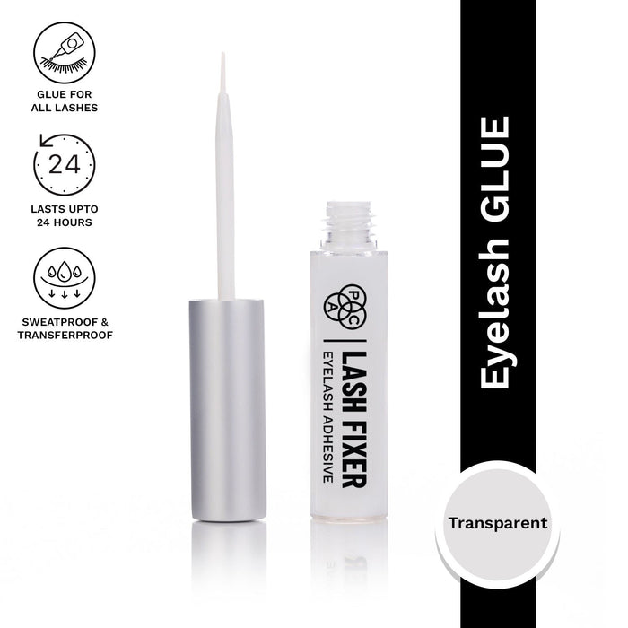 PAC Lash Fixer Eyelash Adhesive Transparent - 24H Hold, Quick Drying, Waterproof, Ultra Thin Brush