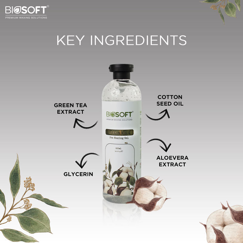 Biosoft Cotton Milk Pre Waxing Gel