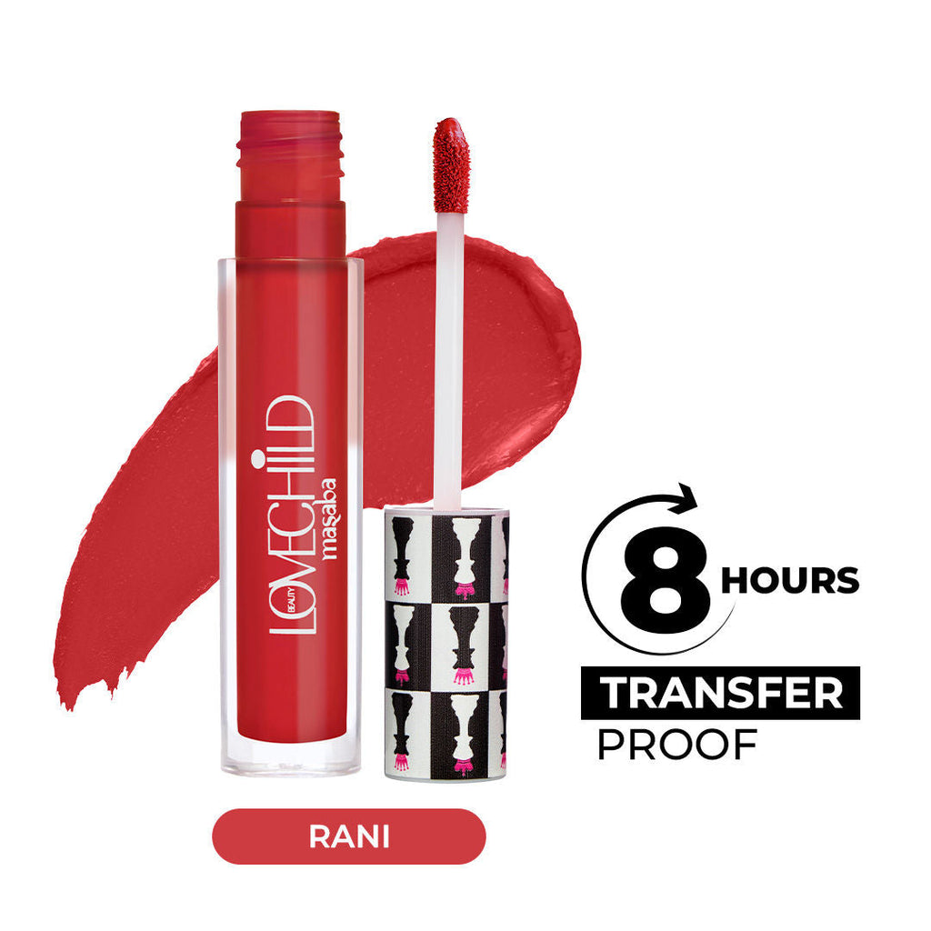 LoveChild Masaba Mad Matte Tranfer-proof Long Lasting Liquid Lipstick, Enriched with Jojoba & Macademia Oil