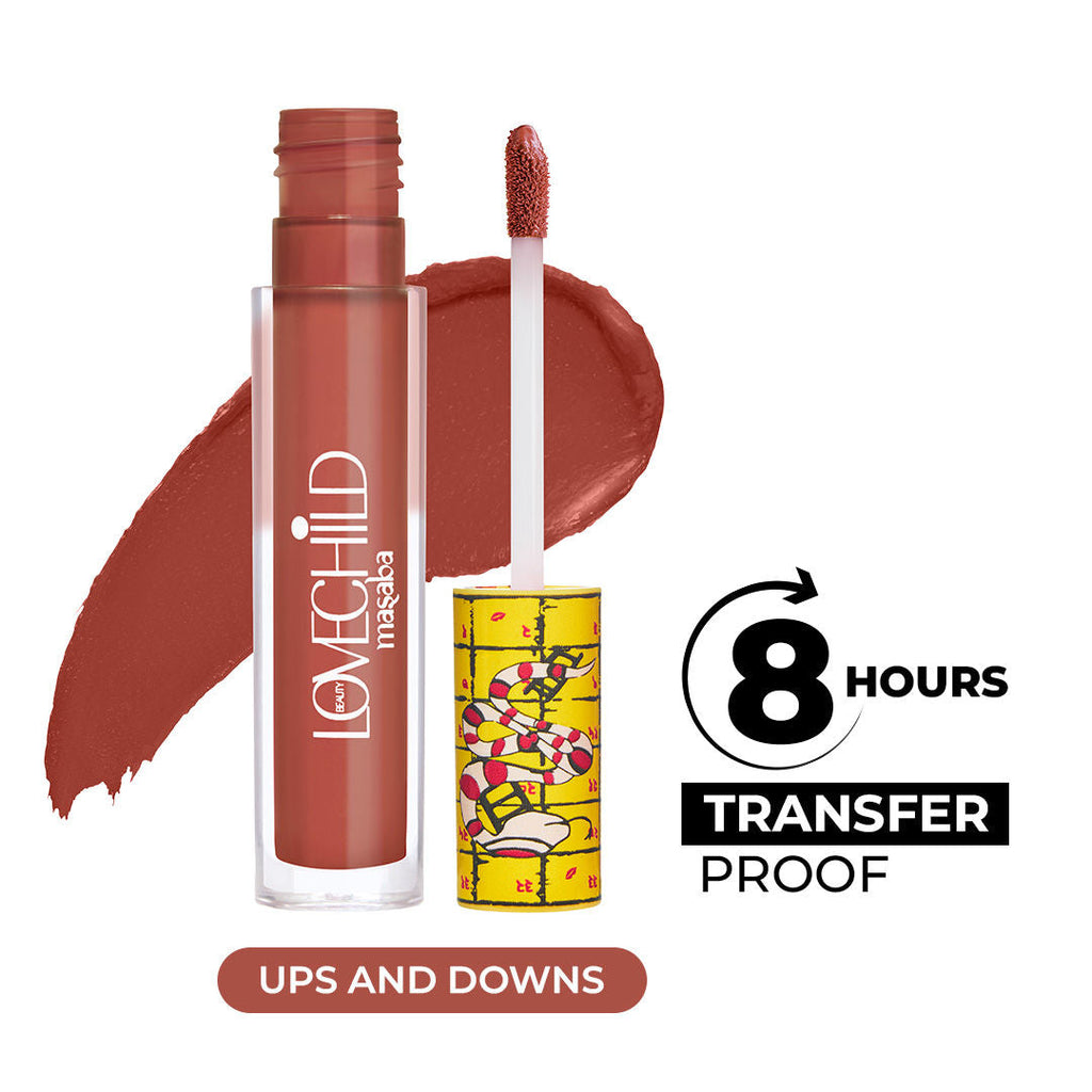 LoveChild Masaba Mad Matte Tranfer-proof Long Lasting Liquid Lipstick, Enriched with Jojoba & Macademia Oil