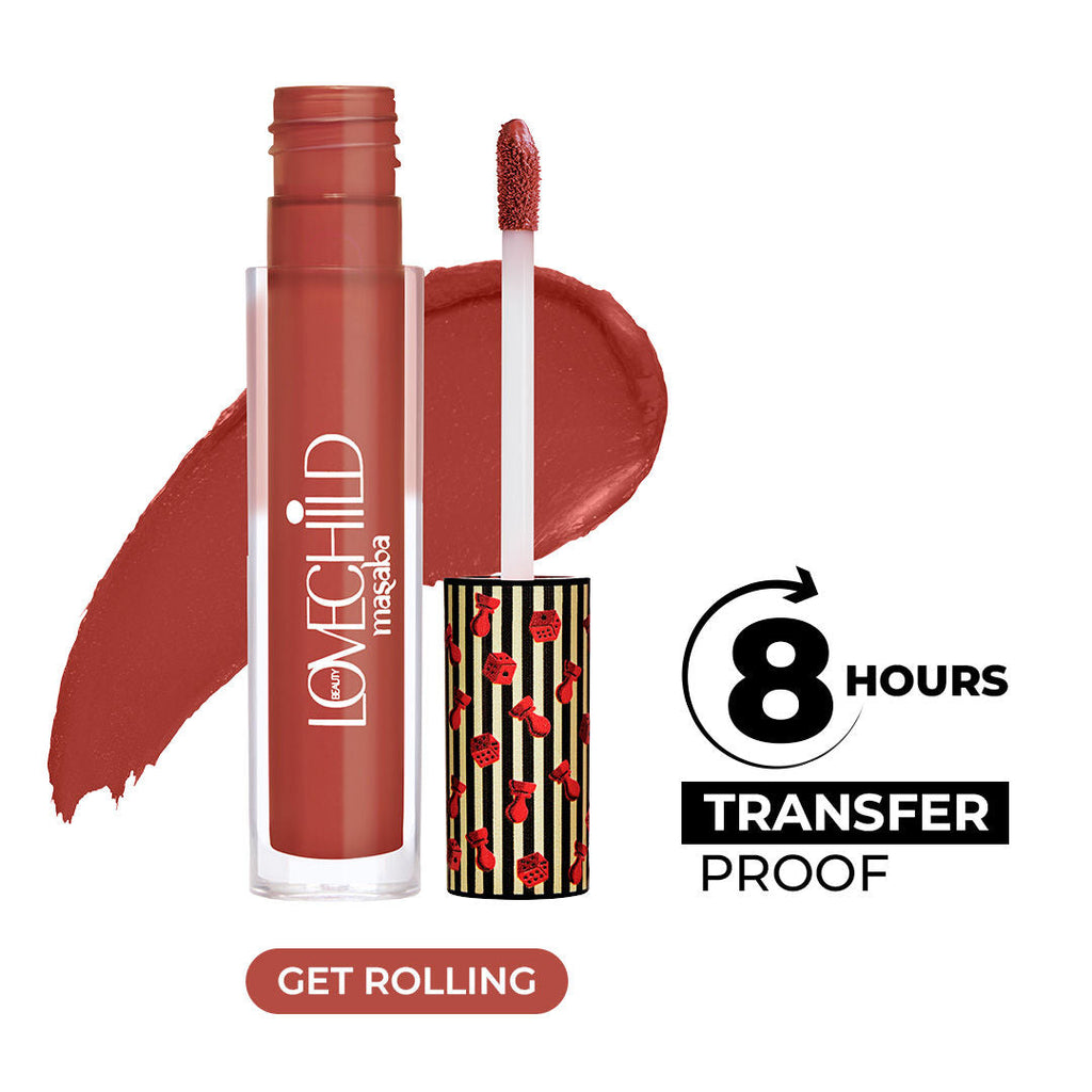 LoveChild Masaba Mad Matte Tranfer-proof Long Lasting Liquid Lipstick, Enriched with Jojoba & Macademia Oil