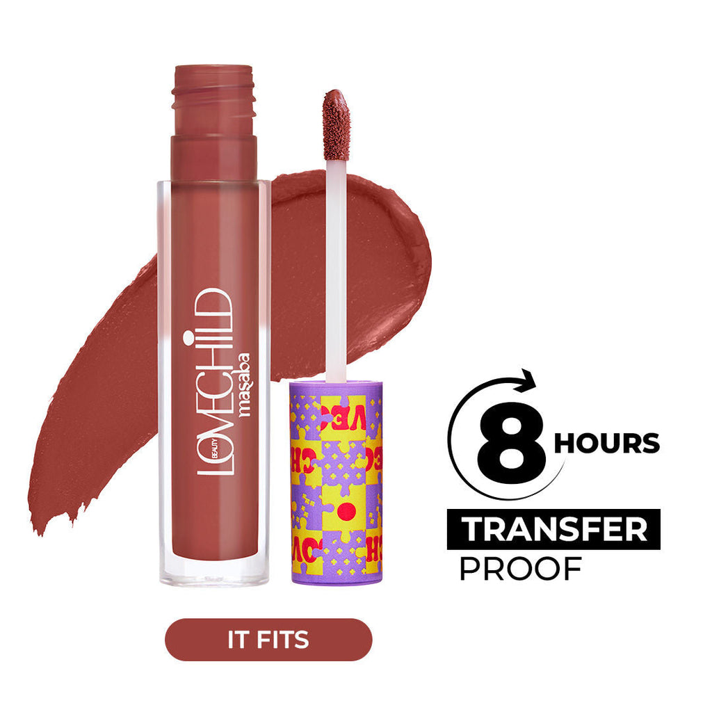 LoveChild Masaba Mad Matte Tranfer-proof Long Lasting Liquid Lipstick, Enriched with Jojoba & Macademia Oil