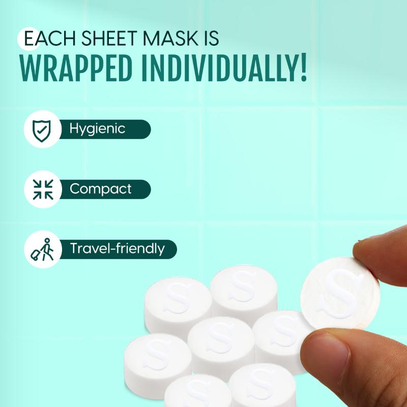 Matra Compressed Sheet Mask Facial Tablets Disposable Travel Face Masks For Spa & Home