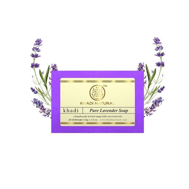 Khadi Natural Pure Lavender Soap Cleanses, Tone & Nourish Skin