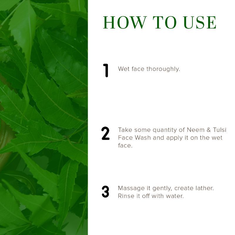 Khadi Natural Neem & Tulsi Face Wash Control Excess Oil