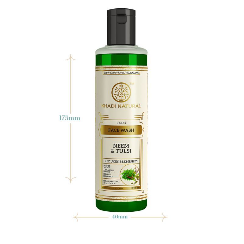 Khadi Natural Neem & Tulsi Face Wash Control Excess Oil