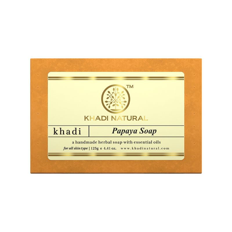 Khadi Natural Papaya Handmade Soap Reduce Wrinkles & Fine Lines