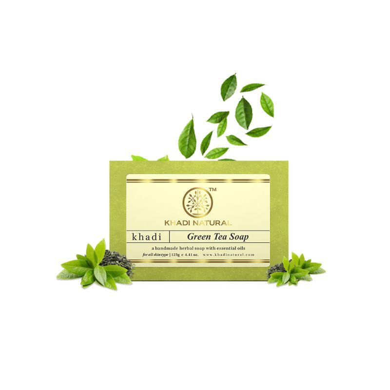 Khadi Natural Green Tea Handmade Soap Reduce Dead Skin Cells