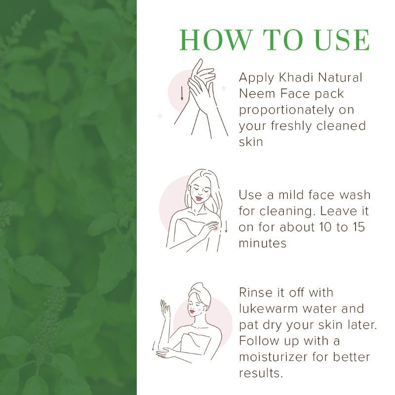 Khadi Natural Neem Face Pack Remove Pimple & Blackheads