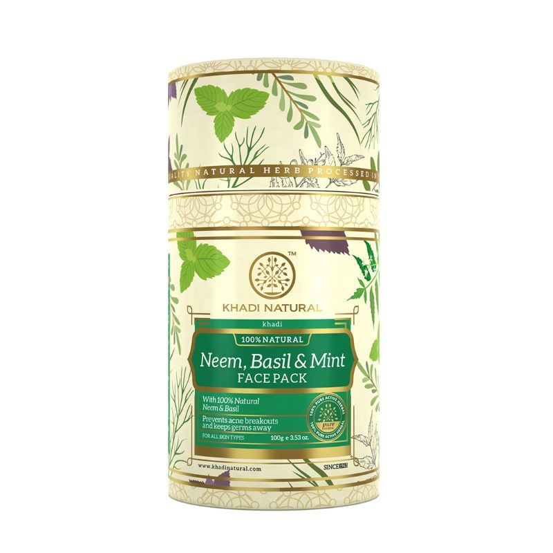 Khadi Natural Neem Basil & Mint Face Pack Anti Acne & Anti Germ
