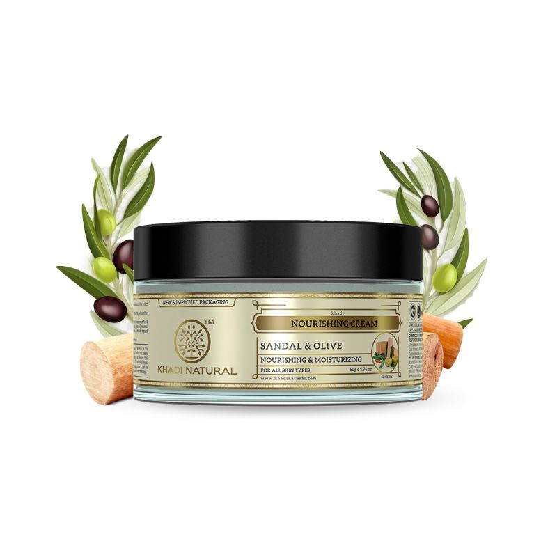 Khadi Natural Sandal & Olive Face Nourishing Cream Soft & Supple Skin