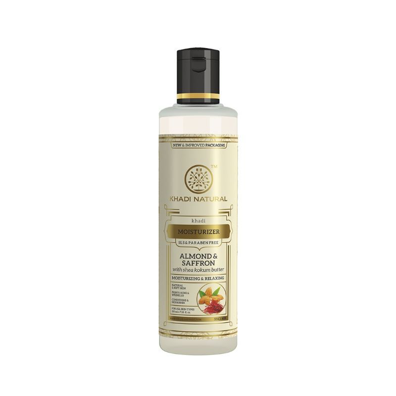 Khadi Natural Almond and Saffron Moisturizers SLS & Paraben Free