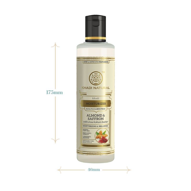 Khadi Natural Almond and Saffron Moisturizers SLS & Paraben Free