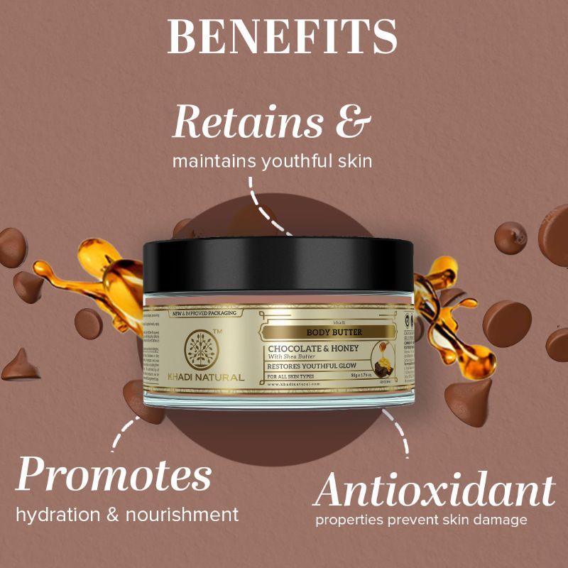 Khadi Natural Chocolate & Honey Body Butter Anti-Wrinkle Agent