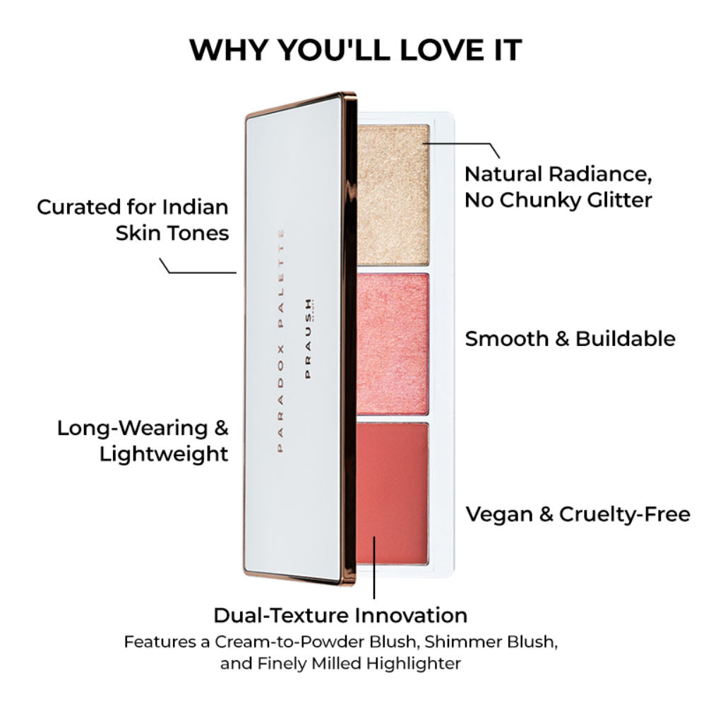 Praush Beauty Paradox Blush & Highlighter Palette