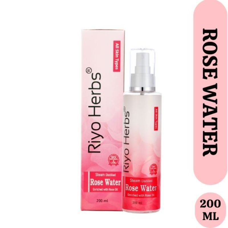 Riyo Herbs 100% Natural Steam Distilled Rose Water