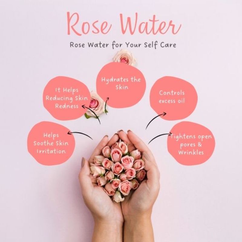 Riyo Herbs 100% Natural Steam Distilled Rose Water