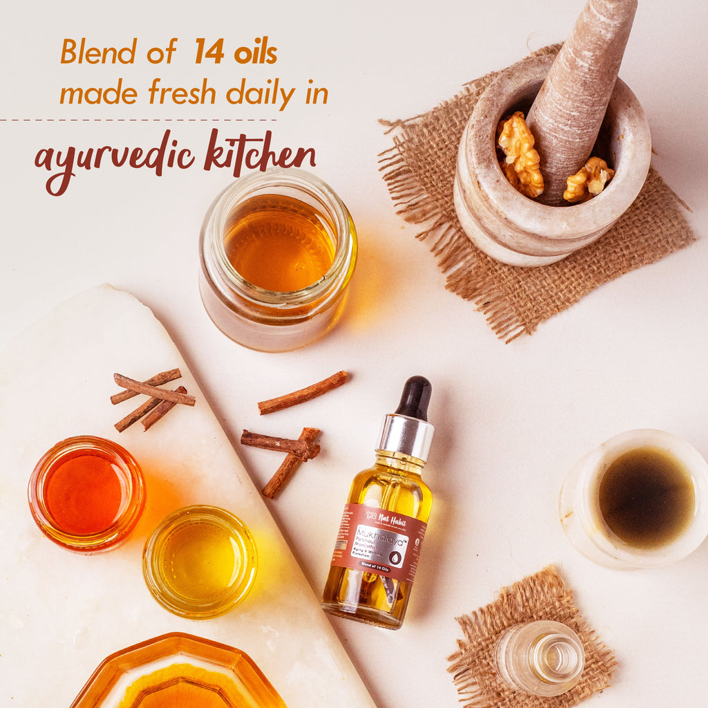 Nat Habit Patchouli Manjistha Face Oil For Anti-Aging, Wrinkle Protect & Bakuchiol For Skin Glowing