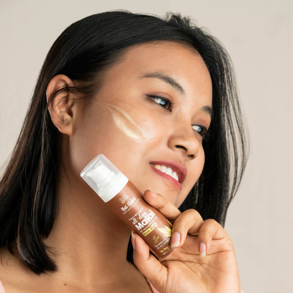 Nat Habit Flax Bakuchi Light Face Moisturizer For Glowing Skin With Vitamin E, Hot & Dry Weather