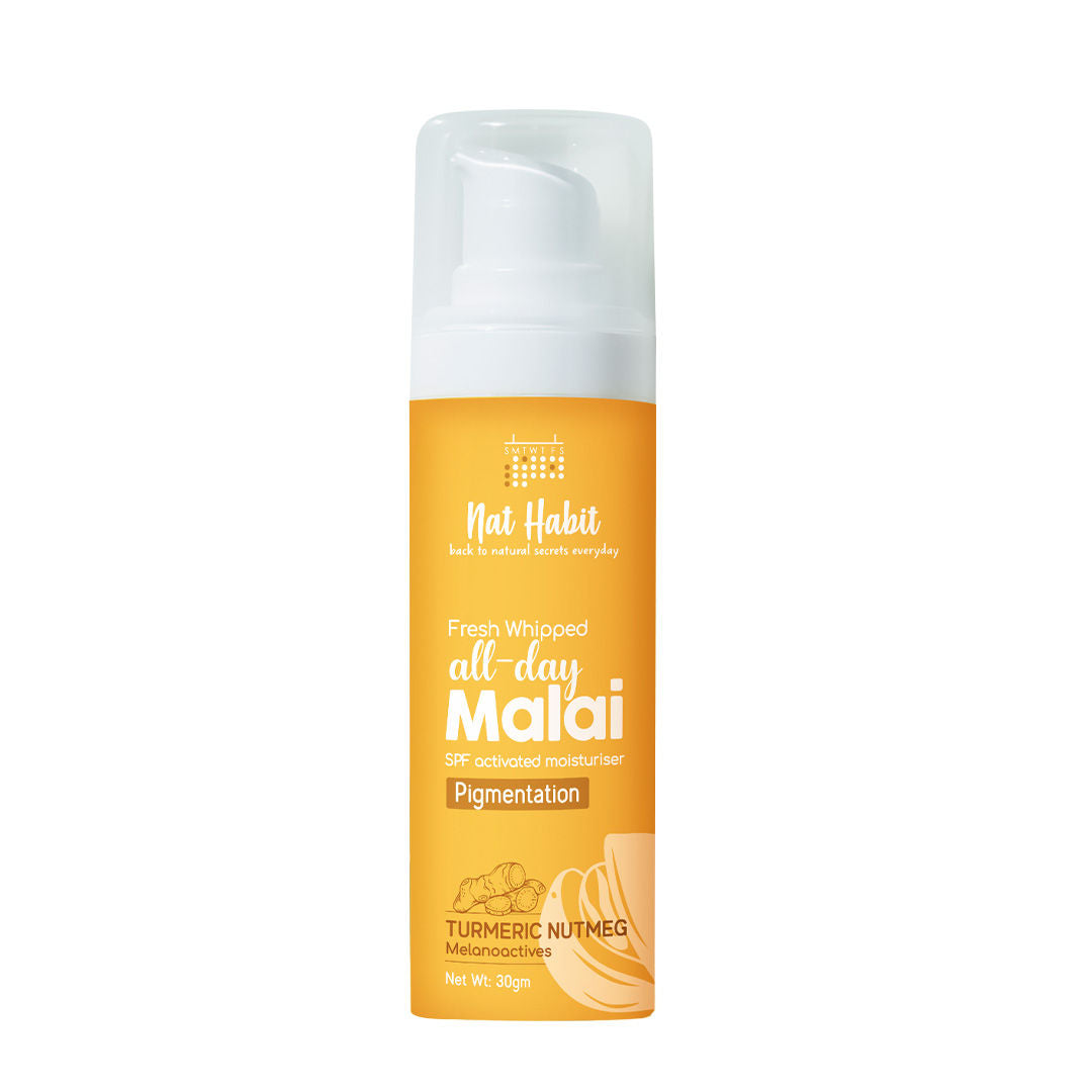 Nat Habit Turmeric Nutmeg Face Moisturizer Malai, Pigmentation Cream, Sun Burn Healing & UV Protect