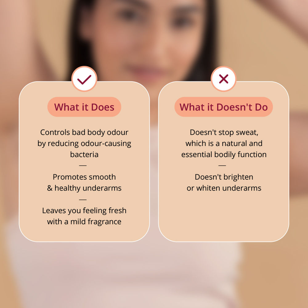 Carmesi Natural Underarms Roll On Deodorant For Women - Fresh Blossom, No Alcohol Or Aluminium