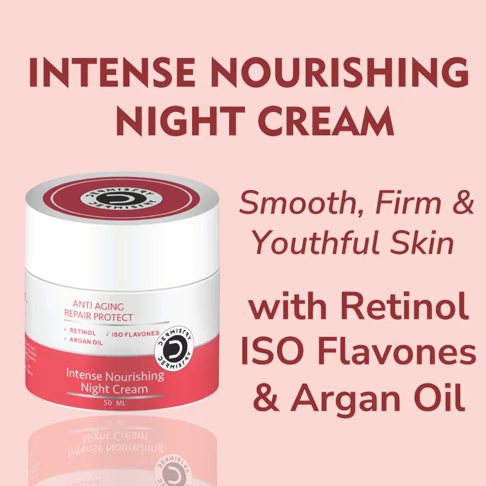 DERMISTRY Anti Aging Collagen Retinol Night Moisturizer Face Cream for Ageing Skin & Wrinkles Repair