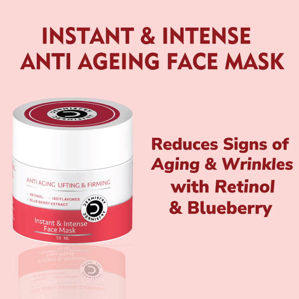 DERMISTRY Anti Aging Retinol Collagen Boost Face Pack Mask Instant Tightening Firming Glowing Skin