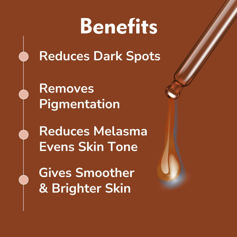 DERMISTRY 2% Kojic Acid Face Serum Pigmentation Dark Spots Removal Whitening Glowing Skin Fairness