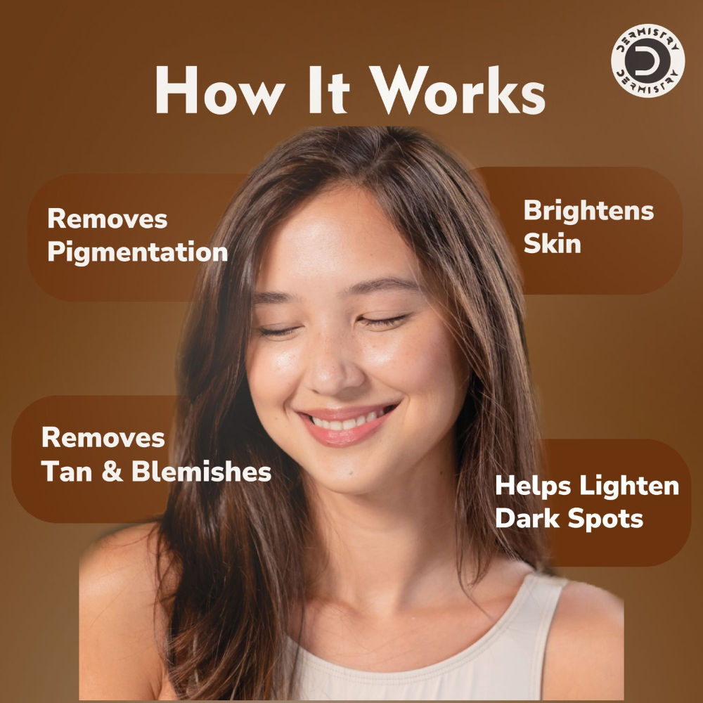 DERMISTRY Kojic Acid Face Wash Pigmentation Dark Spots Tan Removal Glowing Skin Lightening Whitening
