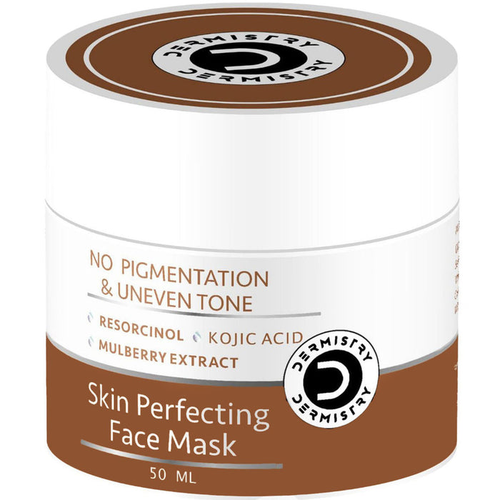 DERMISTRY Kojic Acid Pigmentation De D Tan Dark Spots Removal Skin Whitening Glowing Face Pack Mask