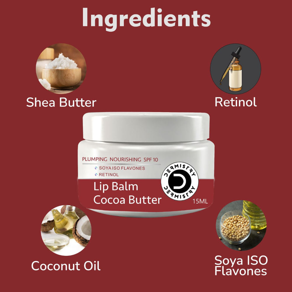 DERMISTRY Strawberry Nourishing Lip Care Balm With Spf Pigmentation Dry Dark Pigmented Chapped Lips