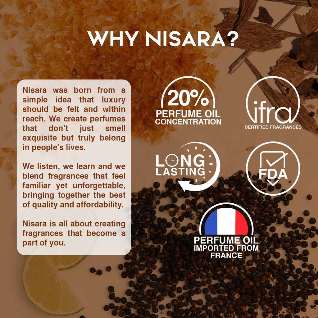 NISARA Smoky Oud - Perfume For Men,Eau De Parfum,Long Lasting Tobacco-Woody Fragrance