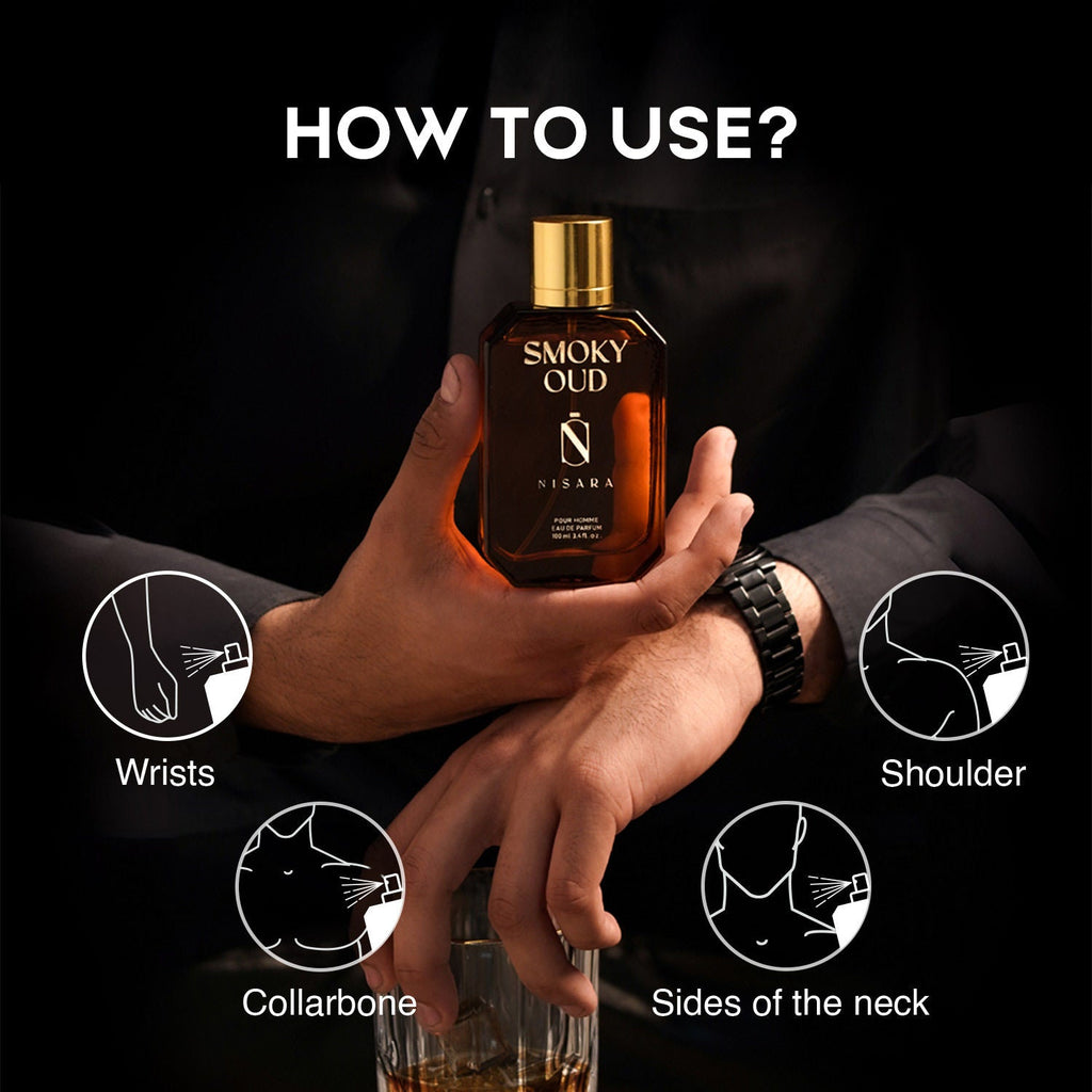 NISARA Smoky Oud - Perfume For Men,Eau De Parfum,Long Lasting Tobacco-Woody Fragrance