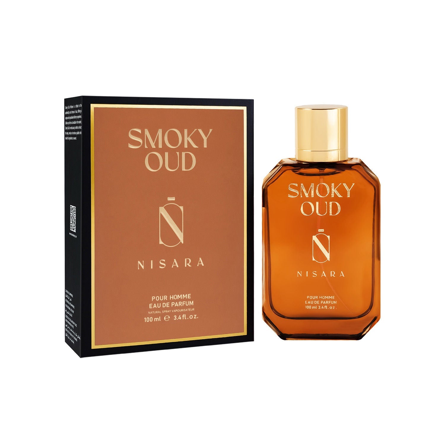 NISARA Smoky Oud - Perfume For Men,Eau De Parfum,Long Lasting Tobacco-Woody Fragrance