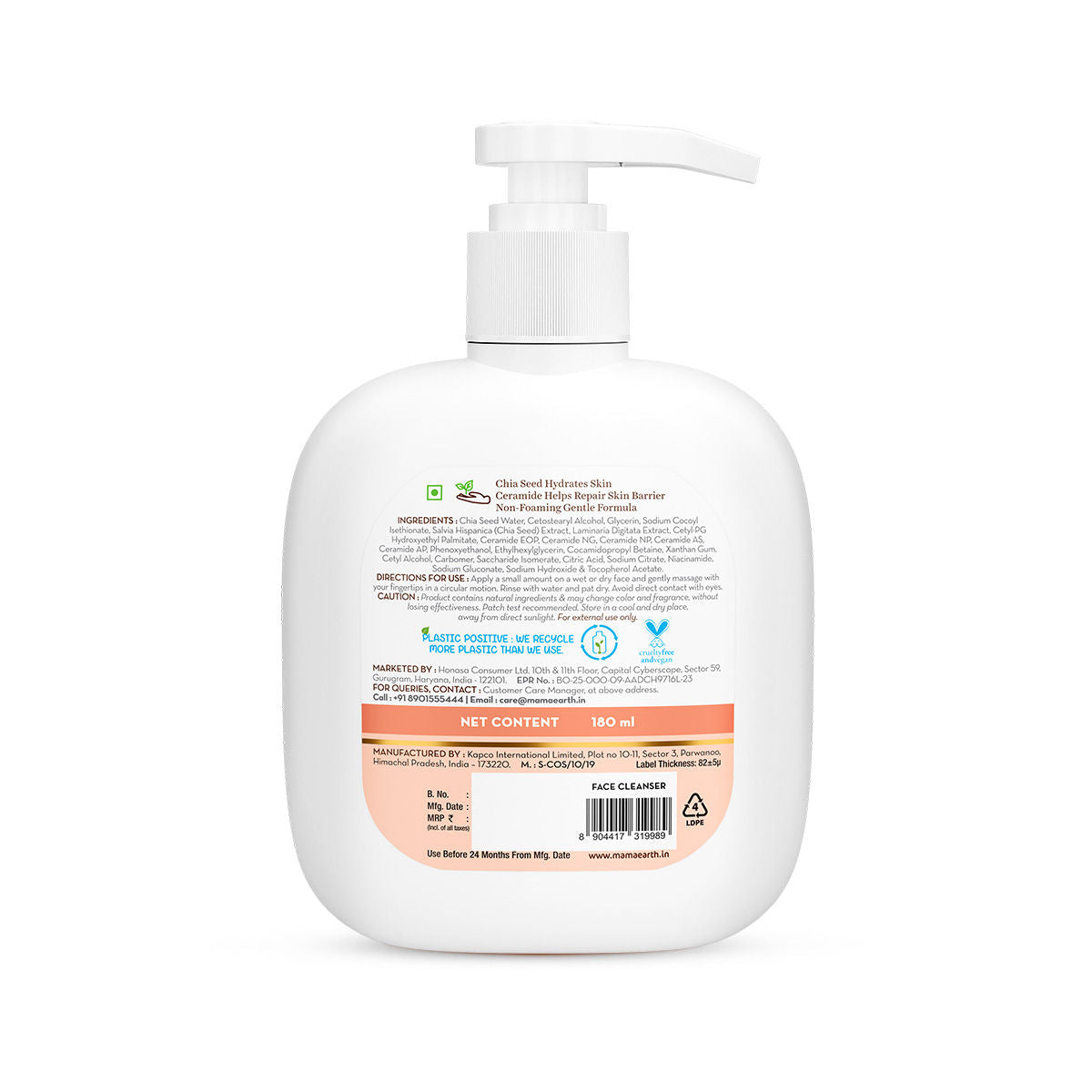 Mamaearth Chia Calming Face Cleanser for a Hydrated Glow