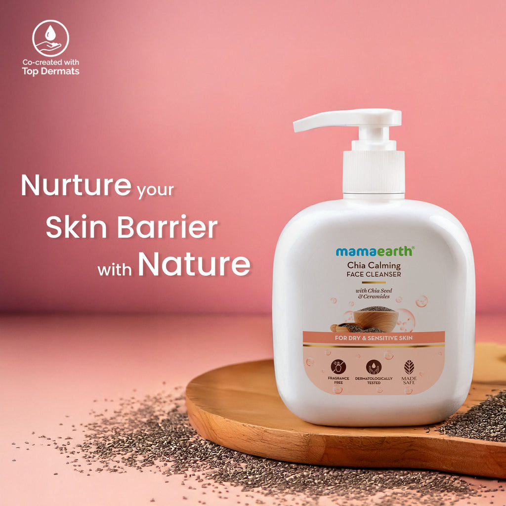 Mamaearth Chia Calming Face Cleanser for a Hydrated Glow
